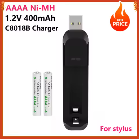 2PCS AAAA 1.2V 400mAh Rechargeable Ni-MH Battery for Handwritten Stylus Laser Pen Battery with AA AA