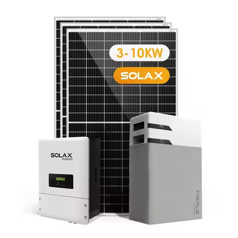 Residential 5000W 10000W Hybrid Solar Power Panel System With Lithium Battery