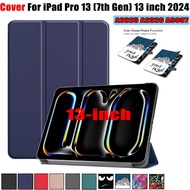 For iPad Pro 13 (7th Gen) 13 inch 2024 High Quality PU Leather Drop Resistant Stand Flip Cover A2925