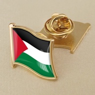 Palestinian Flag Brooch Metal Badge Crystal Drop Glue Palestine Pin Dimensional Butterfly Button Fla
