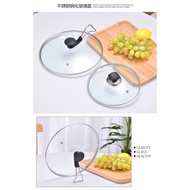 Stainless steel pot lid Household pan lid 32cm34cm pan lid common transparent pot lid glass lid-Fryi