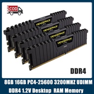 Ready Stock Desktop ram LPX 8GB DDR4 -2400MHz / 2666MHz / 3200MHz Module PC4-19200/21300 1.2V 288PIN Desktop RAM Memory 8GB 16GB(2X8GB) DIMM