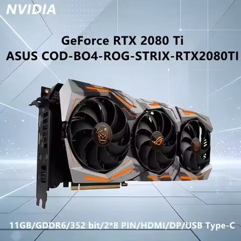 ASUS NVIDIA RTX 2080 Ti 11GB GDDR6 352 bit GPU COD BO4 ROG STRIX RTX2080TI graphics card HDMI USB Ty