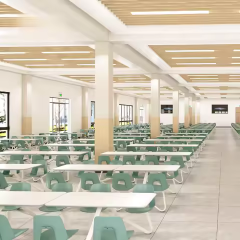 Cafeteria Set Complete Dining Table Set School Bench Table Furniture for Restaurant Table and Chair