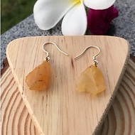 1 pc natural rough stone opal earrings 925 silver