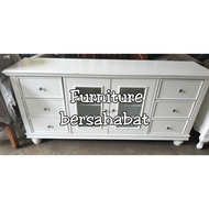 Buffet tv pendek minimalis model lacitengah pintu kaca ( BISA COD )