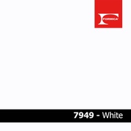 แผ่นโฟเมก้า แผ่นลามิเนต ยี่ห้อ Formica สีขาว รหัส 7949 White พื้นผิวลาย High Gloss (HG) ขนาด 1220 x