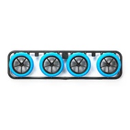 Tamiya Mini 4wd 95254 Hard Arched Tires (Blue) with Carbon Reinforced Large Diameter Narrow Wheels