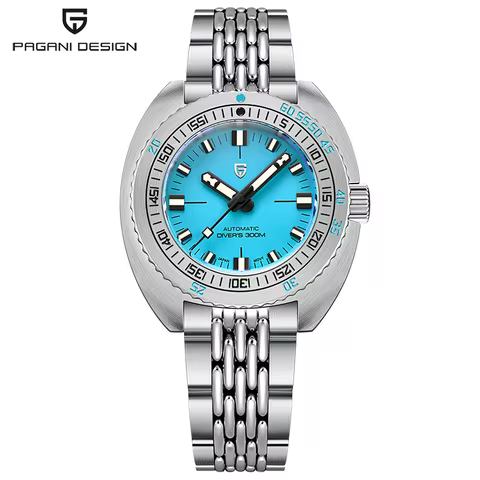 PAGANI DESIGN Men Auto Mechanical Watch 8215 Movement AR Coated Sapphire Glass Stainless Steel,300M 