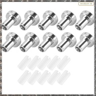 [L W H Y] 10Pcs  Tube Sleeves and 10Pcs Metal Head Connector Adapters for Fiber Optic Visual Fault L