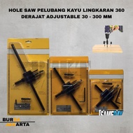 HOLE SAW 360 DEGREE ADJUSTABLE CIRCLE WOOD HOLE SAW 30 - 300 MM