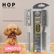 UMISTYDREAMUM9U Dogs Razor Comb, Cleaning Brush Safe Pet Razor Comb, Durable Universal Dog Grooming 