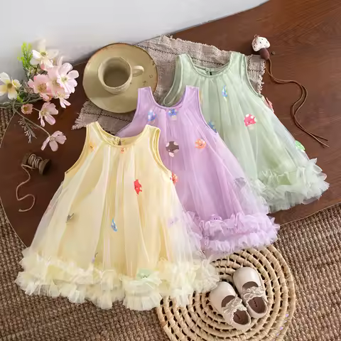 Summer New Baby Girl Princess Dress Sweet Chiffon Children'S Clothing (9 Months -4 Years Old)