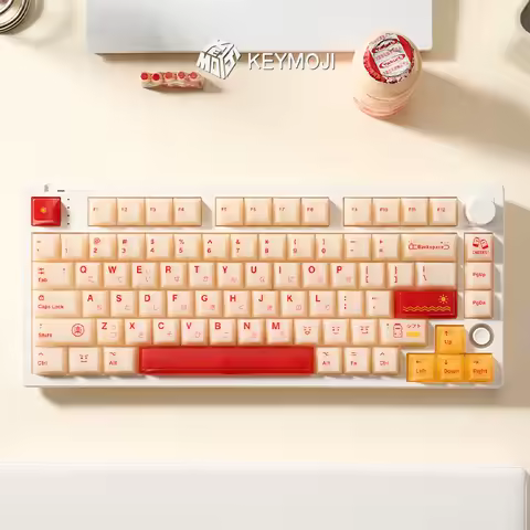 KEYMOJI Cheers! Yakult Inspired Cherry Profile Keycap Set for MX Switches 148Keys