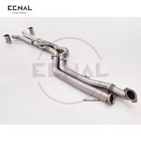 Ecnal Exhaust Z-pipe Mid Pipe for BMW X3M F97 X4M F98 LCI 76mm/3inches SS304 Car Sport Exhaust Syste