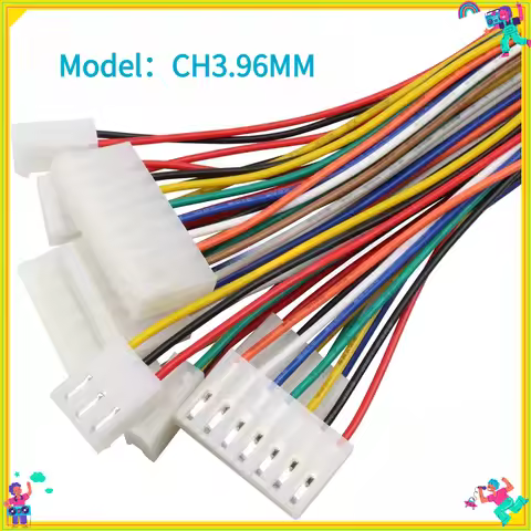 5Pcs CH3.96 MM Pitch Female Housing Plug Sing/Double Head Connector 3.96mm 2P/3/4/5/6/7/8/9--12 Pin 