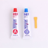 AB 302 2-Component Transparent Glue - Heat-resistant Epoxy Mechanical Glue for Wood, Plastic, and Me