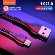 [VEGER] MICRO USB DATA CABLE 3A QUICK CHARGE 3.0 MICRO CABLE 3A