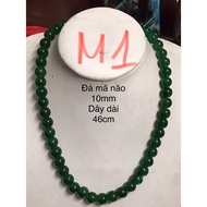 BLUE Agate Necklace 10mm cn T4