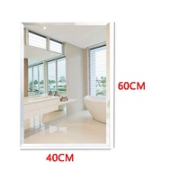 40cmx60cm Frameless Wall Mount Mirror Rectangle with Self Adhesive Tape Large Mirror Wall Decoration