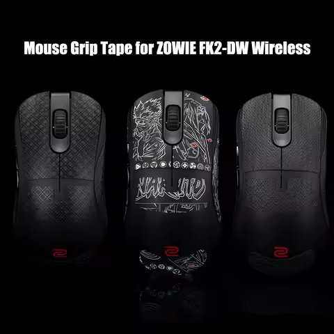 TBTL Mouse Grip Tape For ZOWIE FK2-DW Wireless Mouse Sticker Lizard Skin Suck Sweat Non Slip Pre Cut