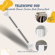 Batang Ampaian Baju Penyidai Pakaian Langsir Almari Stainless Steel Shower Curtain Rod Telescopic Rod