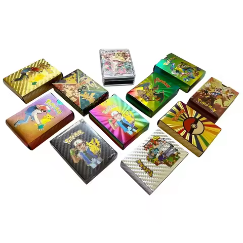 Pokemon 55pcs/Box New style PVC Diamond Shiny Cards VMAX VSTAR GX Pikachu Arceus Anime English Plast
