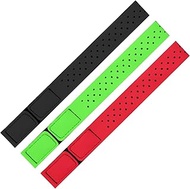 YQQYG 3 PCS Soft Coros Heart Rate Monitor Band, Adjustable Orange Theory Heart Rate Monitor Armband,