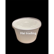 850ml Disposable Paper Bowl with Lid ( 50pcsWhite / Bl- 850 ml LAKSA SOUP BUBUR HOT BOWL