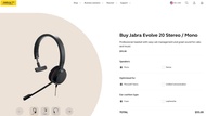 USB Headset- Jabra Evolve 20