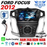 HILMAN อแอนดรอย 9นิ้ว FORD FOCUS 2012  ได้ แท้ จอติดรถยน WIFI GPSระบบเสียง RAM2 ROM16 RAM2 ROM32รับไวไฟ ดูยูทูปได้ เครื่องเสียงติดรถยนต Apple Car play จอติดรถยนต์