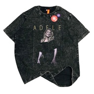 OSSU TSHIRT ADELE - PERFOMED BLACK WASHED GREY WHITE TEE