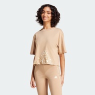 adidas Lifestyle Essentials Seasonals Animal Big Logo Boyfriend Tee Women Brown JM1745