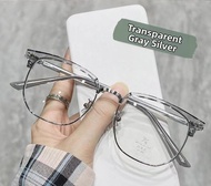 Semi-Rimless Myopia Glasses Tech Mens Retro Anti-Blue Ray Sven Business Handsome Plain Eye Protectio
