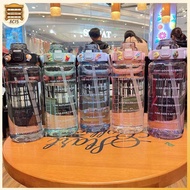 [8C15] 2 Liter Water Bottle with Straw Female Jug Girls Portable Travel bottles Fitness Bike Cup Sum