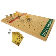 Original Horse Racing Board Game with Luxurious Metal Horses, 11Pieces & 4Colors (3Gold, 3Silver, 3B