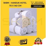 WHITE TOWEL 70 x 140 CM - HOTEL TOWEL 70x140 - WHITE TOWEL POLOS - LARGE TOWEL - SPA TOWEL - BATH TO