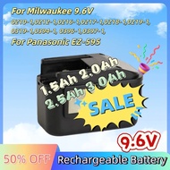 9.6V 1.5Ah 2.0Ah 2.5Ah 3.0Ah Rechargeable Battery for Milwaukee 0210-1 0212-1 for Panasonic EZ-595 E