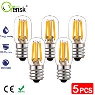 2W E12 E14 220V Retro Edison LED Filament Bulb T20 Mini House Decoration Lamp Bulb Dimmable  Warm Wh