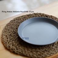 (LY334) 12 Piring Makan Melamin RoyalVKB lusinan/1 lusin piring