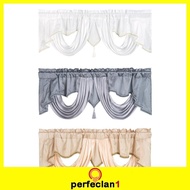 [Perfeclan1] Rod Pocket Curtain Valance Boho Scallop Valance for Living Room Dorm Door