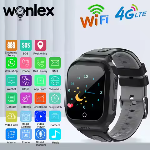 Wonlex Kids Smart Watch 4G GPS WIFI location Tracker SOS Video Call KT24S Children's smartwatch IP67