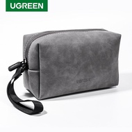 UGREEN Leather Storage Bag for Earphone USB Cable Organizer Bag for Headphones Charger Cell Phones Digital Accessories Bag