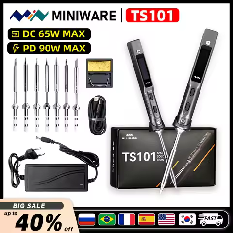 Original TS101 Electric Soldering Iron Adjustable Temperature Digital USB Mini Solder Station 90W TS