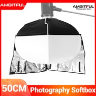 AMBITFUL 50cm 60cm 80cm Lantern Softbox โคมไฟยกกล่องนุ่ม Collapsible Sphere  Ball Shape Globe Diffus
