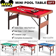 Promo MIKI 5-ft Mini Pool Table Mainan Anak Meja Billiard Kecil MDF