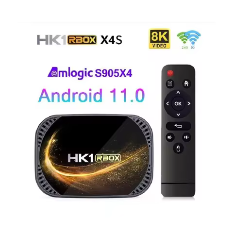 HK1 X4S Android 11.0 Amlogic S905X4 BT4.0 Smart TV BOX 2G 16G 4G 32G/64G 2.4G&5G Wifi 100M LA 8K AV1