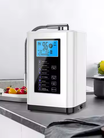 Alkaline Water Machine, Titanium Platinum Coating Alkaline Water ionizer, Produces pH5.5-9.5 Acidic