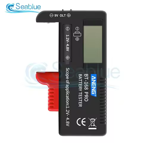 BT-168 Pro Digital Display Battery Tester Battery Checker Can Measure 18650 Batteries 9V 3.7V 1.5V C