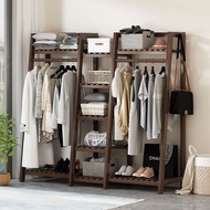 ST/ Solid Wood Hanger Coat Rack Floor Hanger Thickened Household Floor Wooden Simple Modern Bed &amp; Breakfast Storage Hang